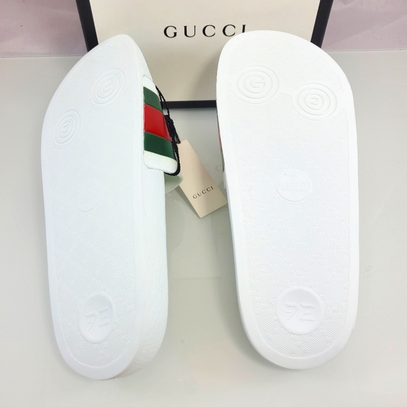 NWT$400 GUCCI Signature Pursuit 72 Stripe Slip-on Slide Sandals 6G (US 6.5-7) - Picture 14 of 16